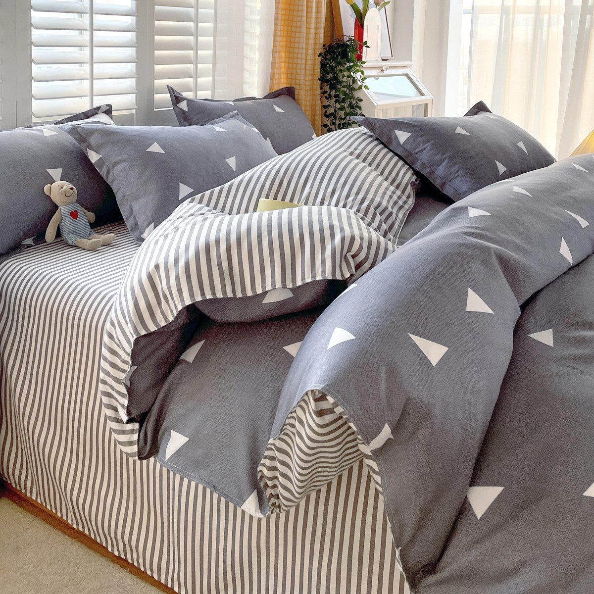 wohnTRAUM24 Bettwäsche Bettbezug Set 135x200/200x200 cm mit Kissenbezug 80X günstig online kaufen