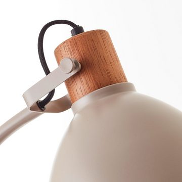 Brilliant Stehlampe Erena, ohne Leuchtmittel, Höhe 150 cm, E27, Metall/Holz, taupe