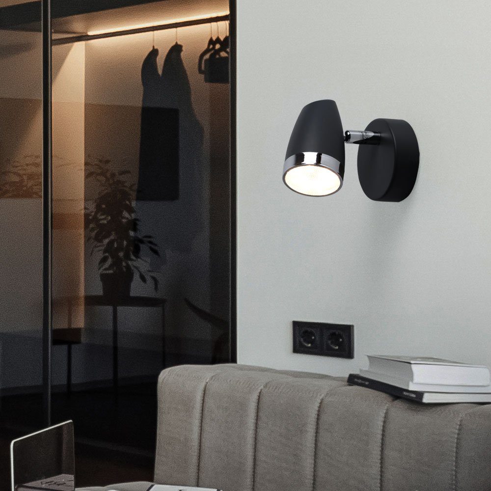 Lampe Spot Gäste LED Beleuchtung LED-Leuchtmittel Strahler Spot fest Wand etc-shop LED Flur Wandleuchte, verbaut, Warmweiß, Zimmer Schlaf