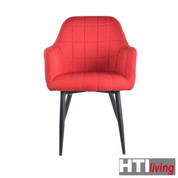 HTI-Living Esszimmerstuhl Stuhl Albany Webstoff Rot (Stück, 1 St), Esszimmerstuhl Armlehnenstuhl Polsterstuhl