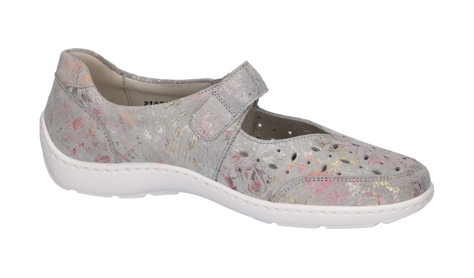Waldläufer HENNI Riemchenballerina, Keilabsatz, Halbschuh, Komfortschuh mit Perforation, Weite H – Bild 4 von 5