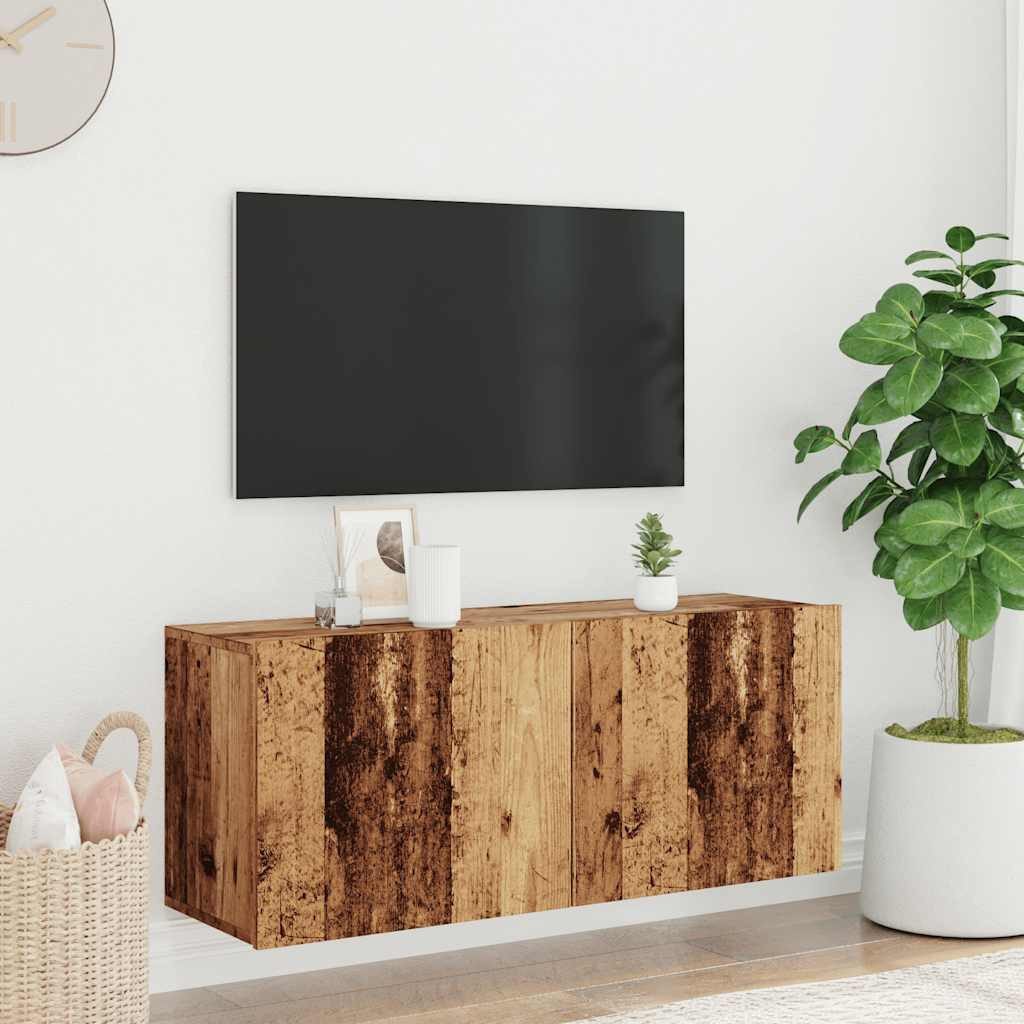 vidaXL TV-Wand TV-Wandschrank Altholz-Optik 100x30x41 cm, (1-St)