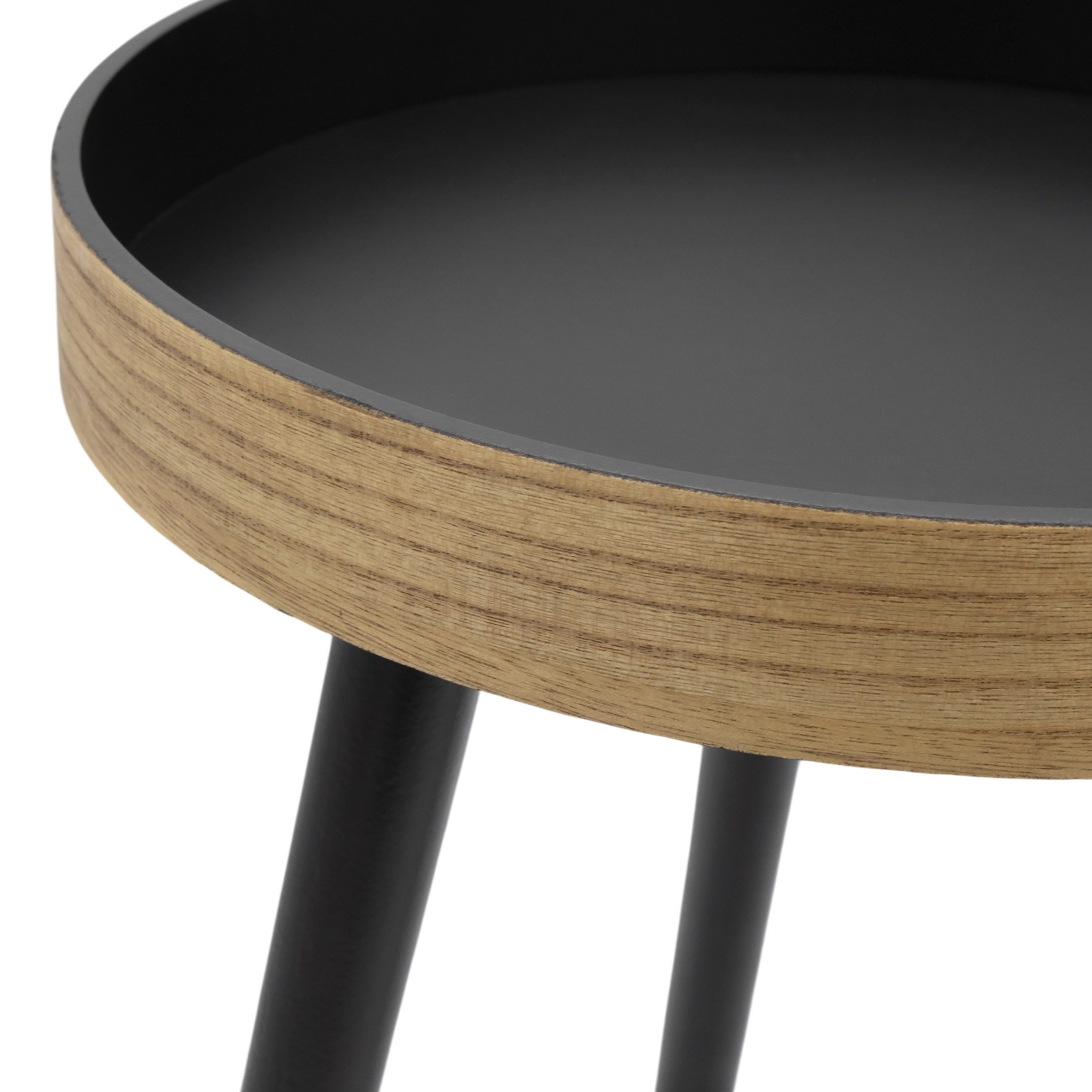 Spetebo Beistelltisch Holz Beistelltisch mit runder Tischplatte – Ø 38 cm (Anzahl, 1-St., Stück), Vielseitig einsetzbar – Bild 4 von 5