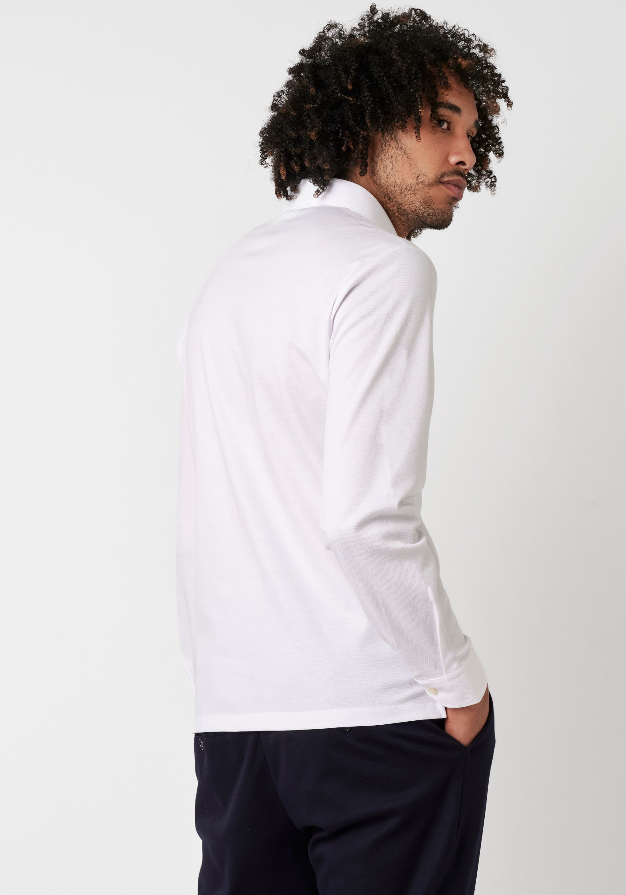 DESOTO Langarm-Poloshirt Jerseypolo Essential Kent langarm Flexibler Stretc günstig online kaufen