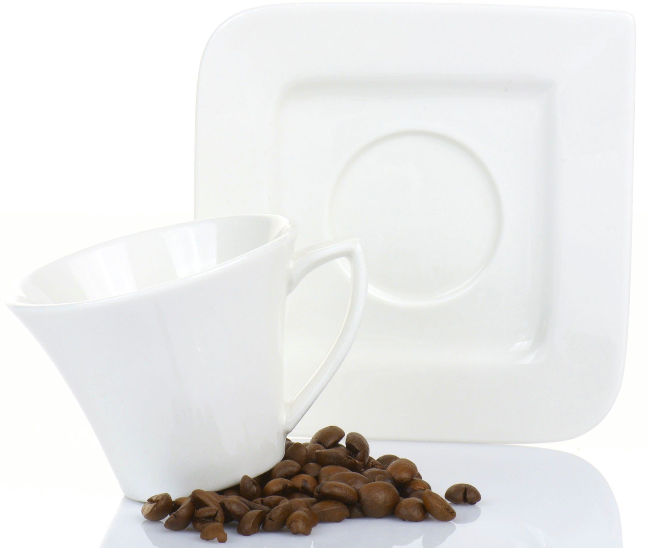 Retsch Arzberg Espressotasse Fantastic, 12-tlg., Fine China-Porzellan, 6 Espressotassen, 6 Untertassen