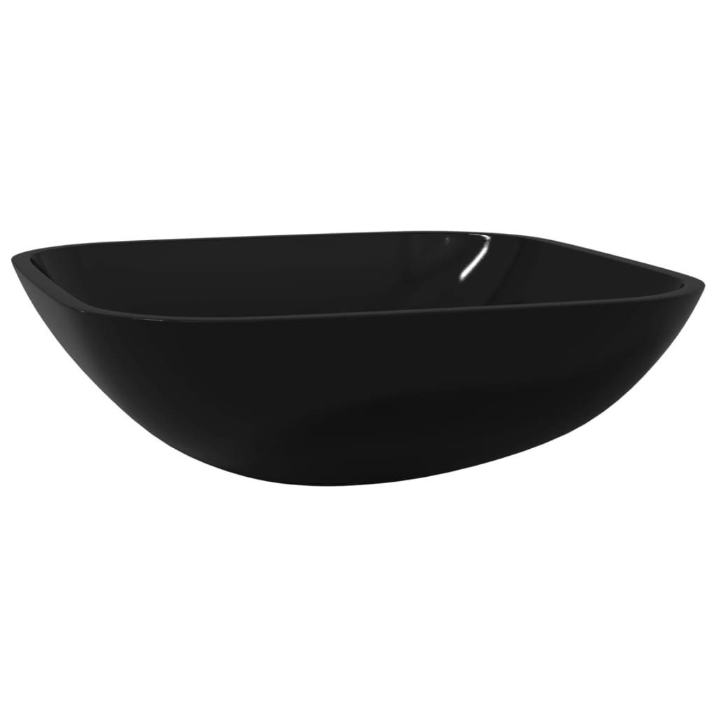 vidaXL Waschbecken Waschbecken Glas 42x42x14 cm Schwarz