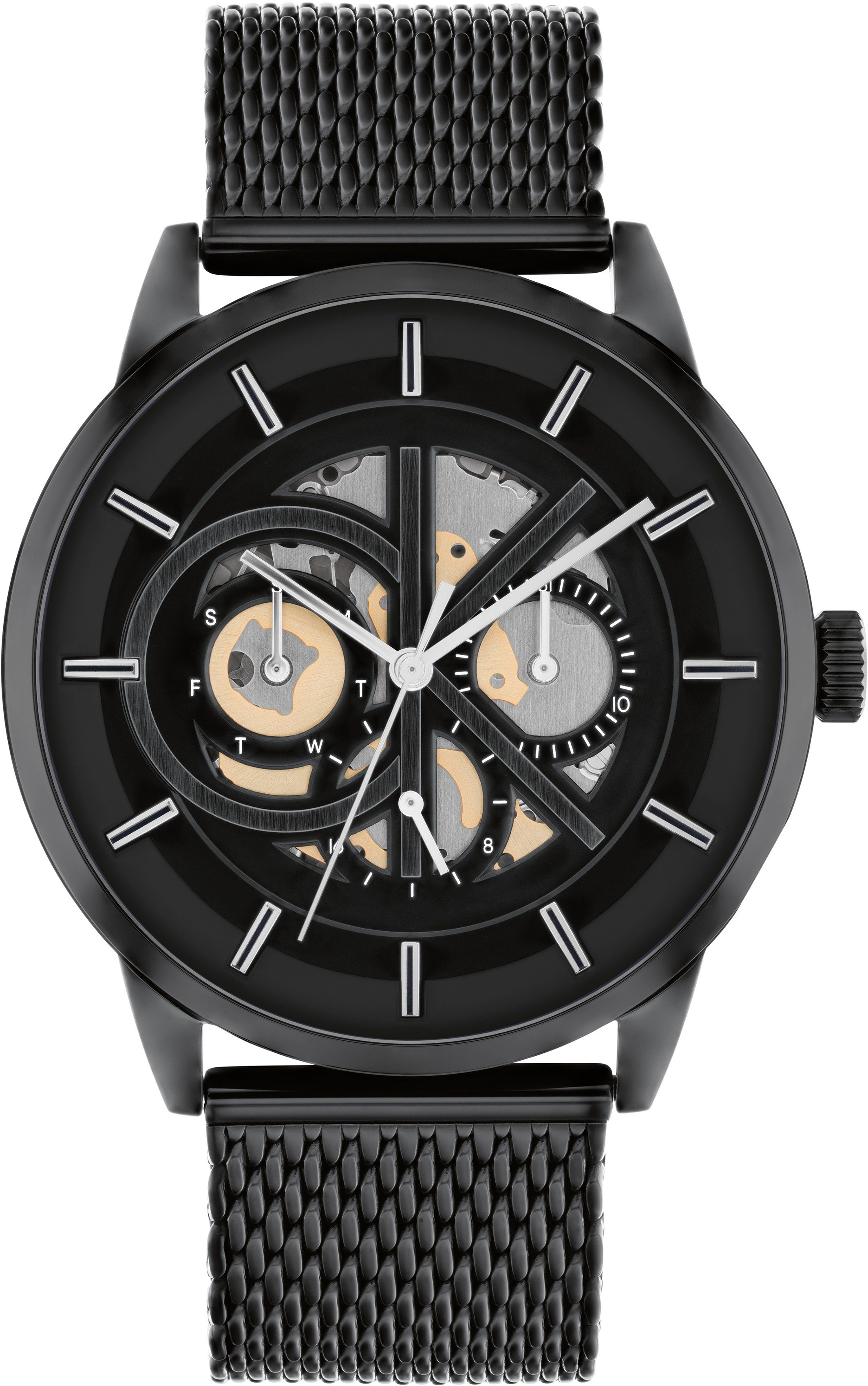 Multifunktionsuhr MODERN Calvin 25200214 SKELETON, Klein