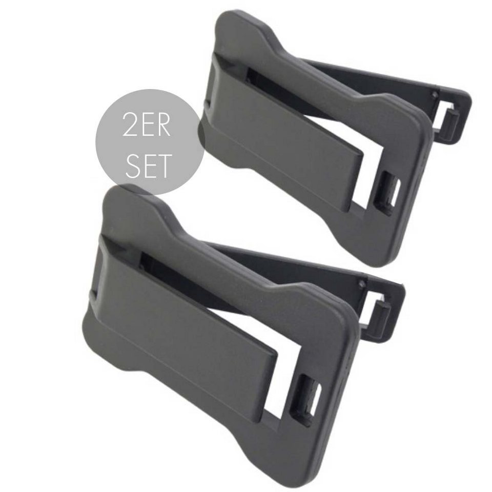 CAR POINT Sicherungsgurt Gurtstopper Gurtadapter Sicherheitsgurt  Versteller, (2 St), aus Kunststoff schwarz