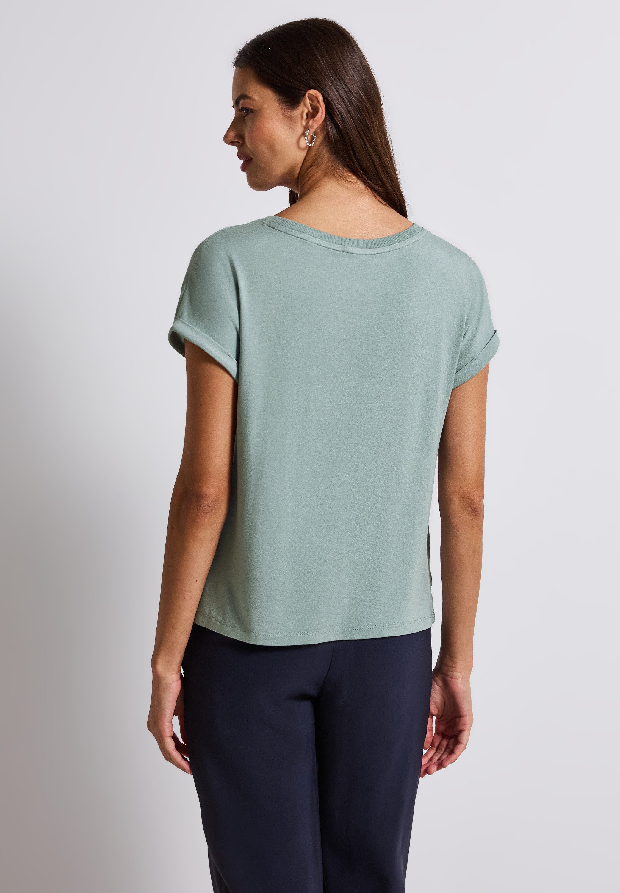 STREET ONE T-Shirt mit V-Ausschnitt