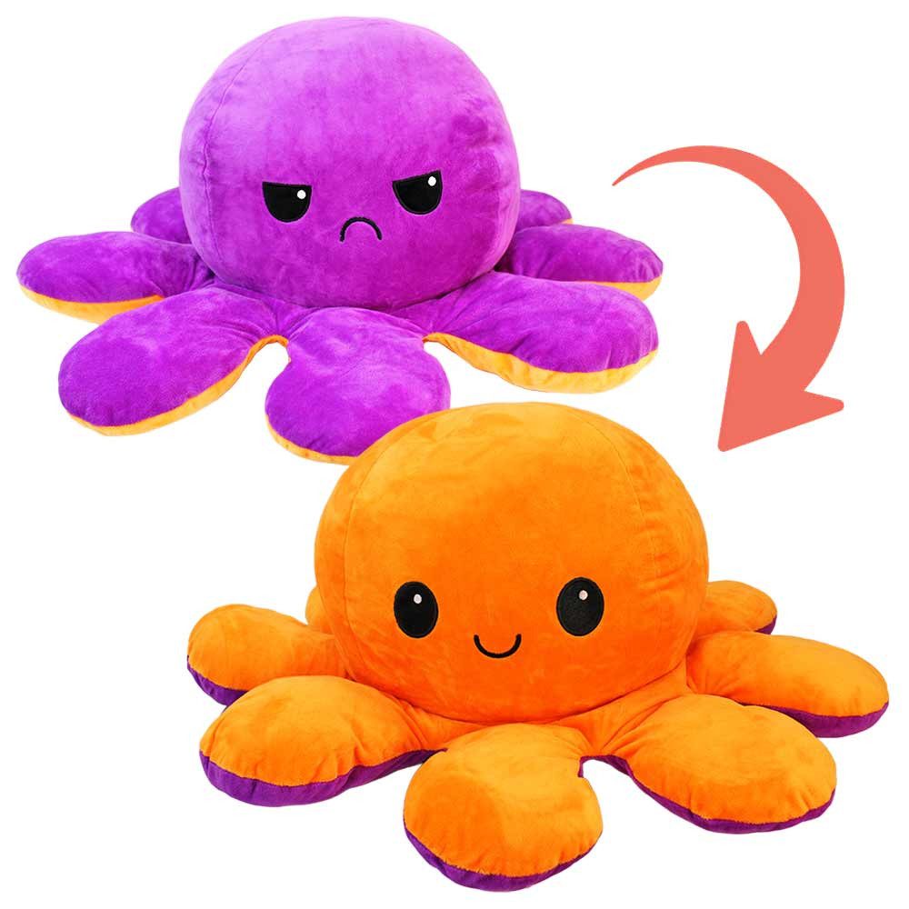 Posh Paws Kuscheltier Oktopus Wende Plüschtier lila orange XL - ca. 60 cm (1-St)