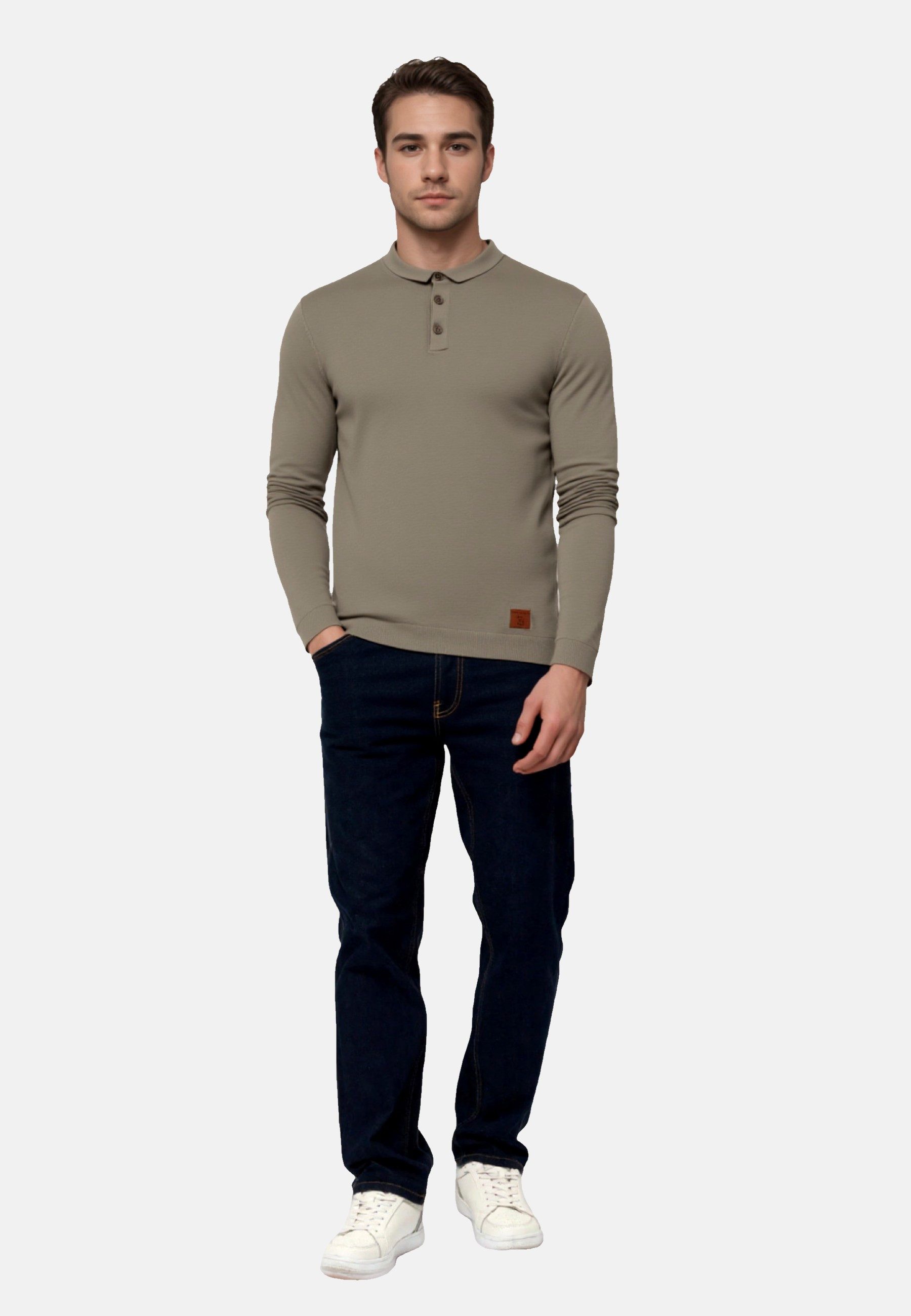 Key Largo Poloshirt Poloshirt KLPISA Langarmshirt mit Polokragen (1-tlg., 1)
