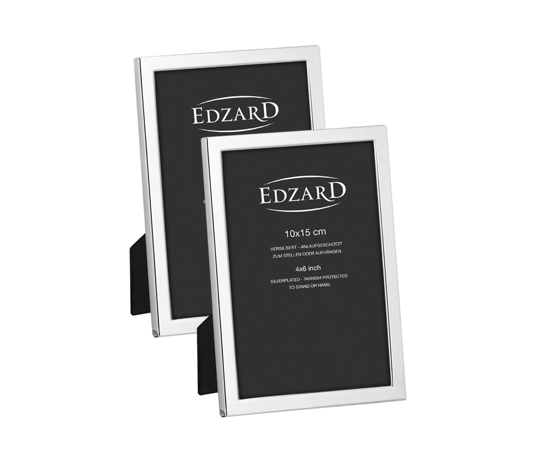 EDZARD Bilderrahmen 2390, 2er Set, edel versilbert, anlaufgeschützt, 2 Aufhänger