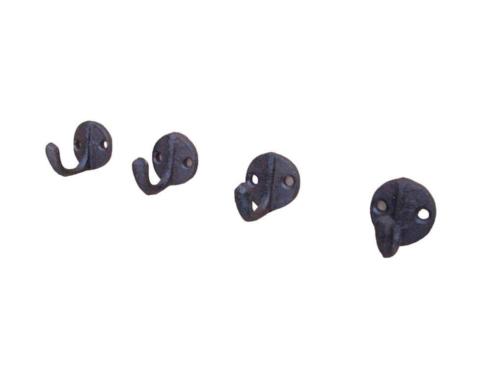 Deko-Impression Wandhaken 4-er Set 4 Stück Wandhaken Wandgarderobe Gusseisen rostfarben, (4-St)