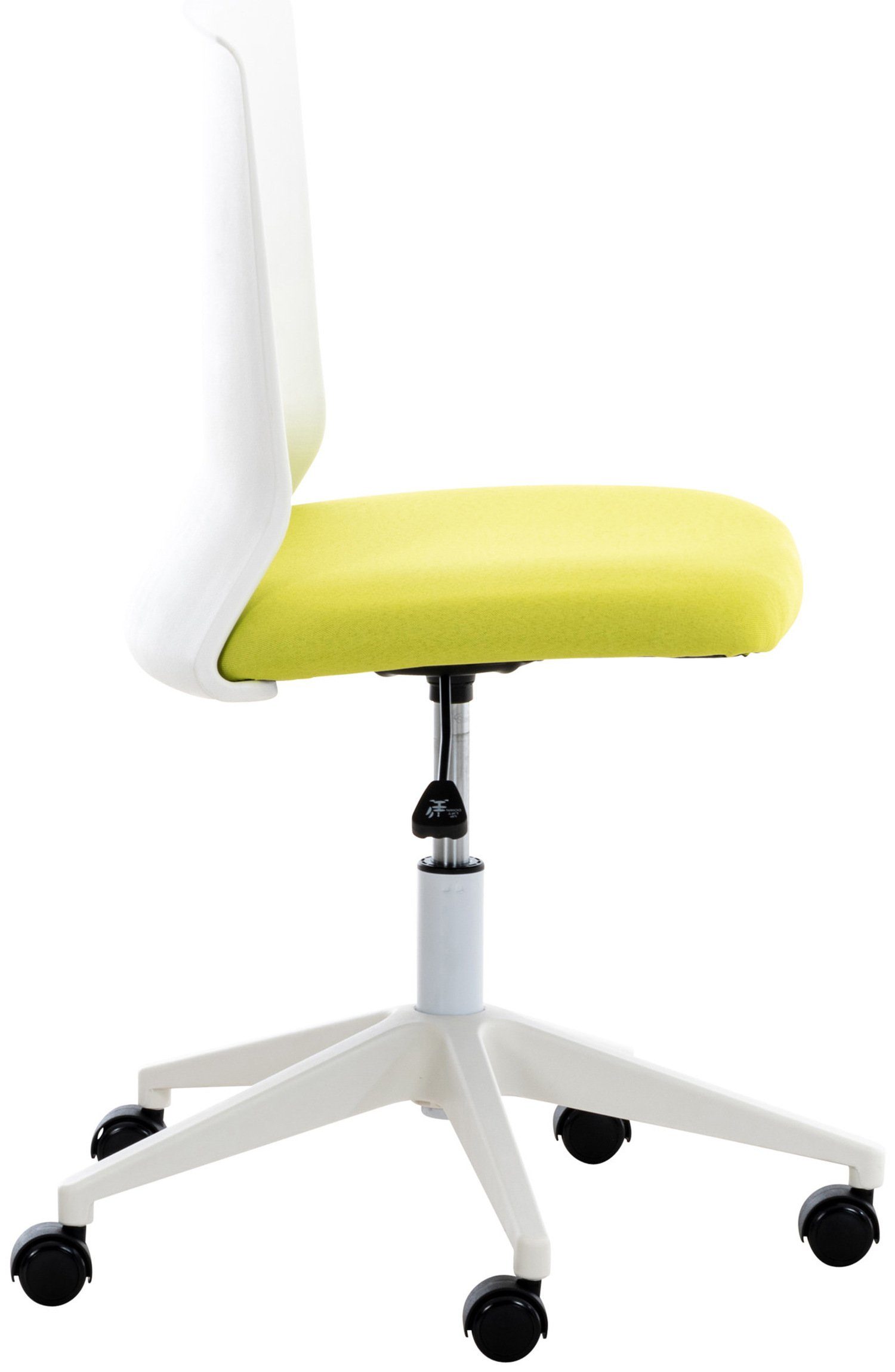 TPFLiving Bürostuhl Apollo mit 360° bequemer XXL), Gestell: (Schreibtischstuhl, Drehstuhl, - Sitzfläche: höhenverstellbar Bürostuhl Chefsessel, drehbar und Rückenlehne weiß Kunststoff grün Stoff 