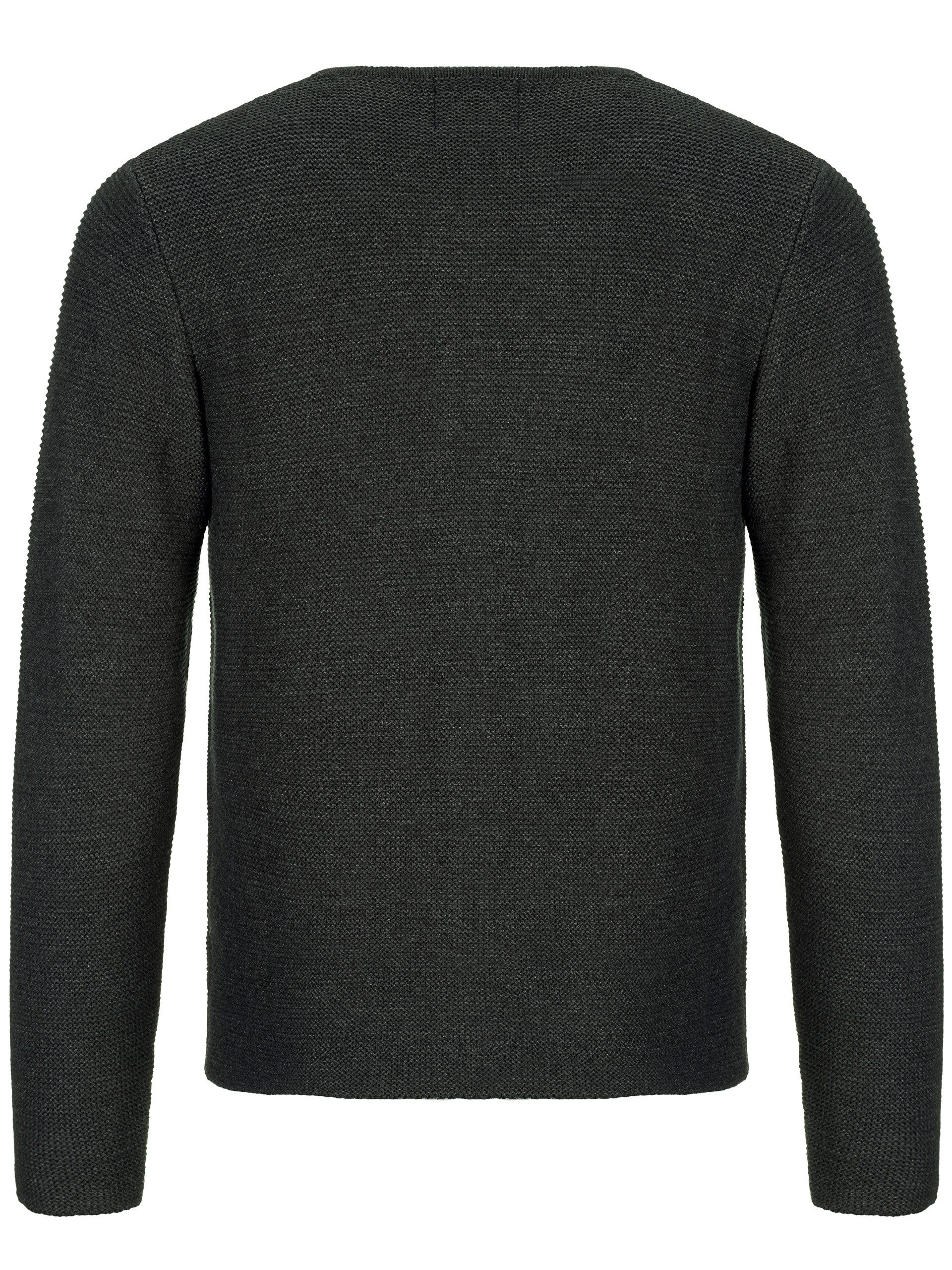 FUCHS Trachtenjacke Trachten Strickjacke Fuchs Anthrazit (1-St)
