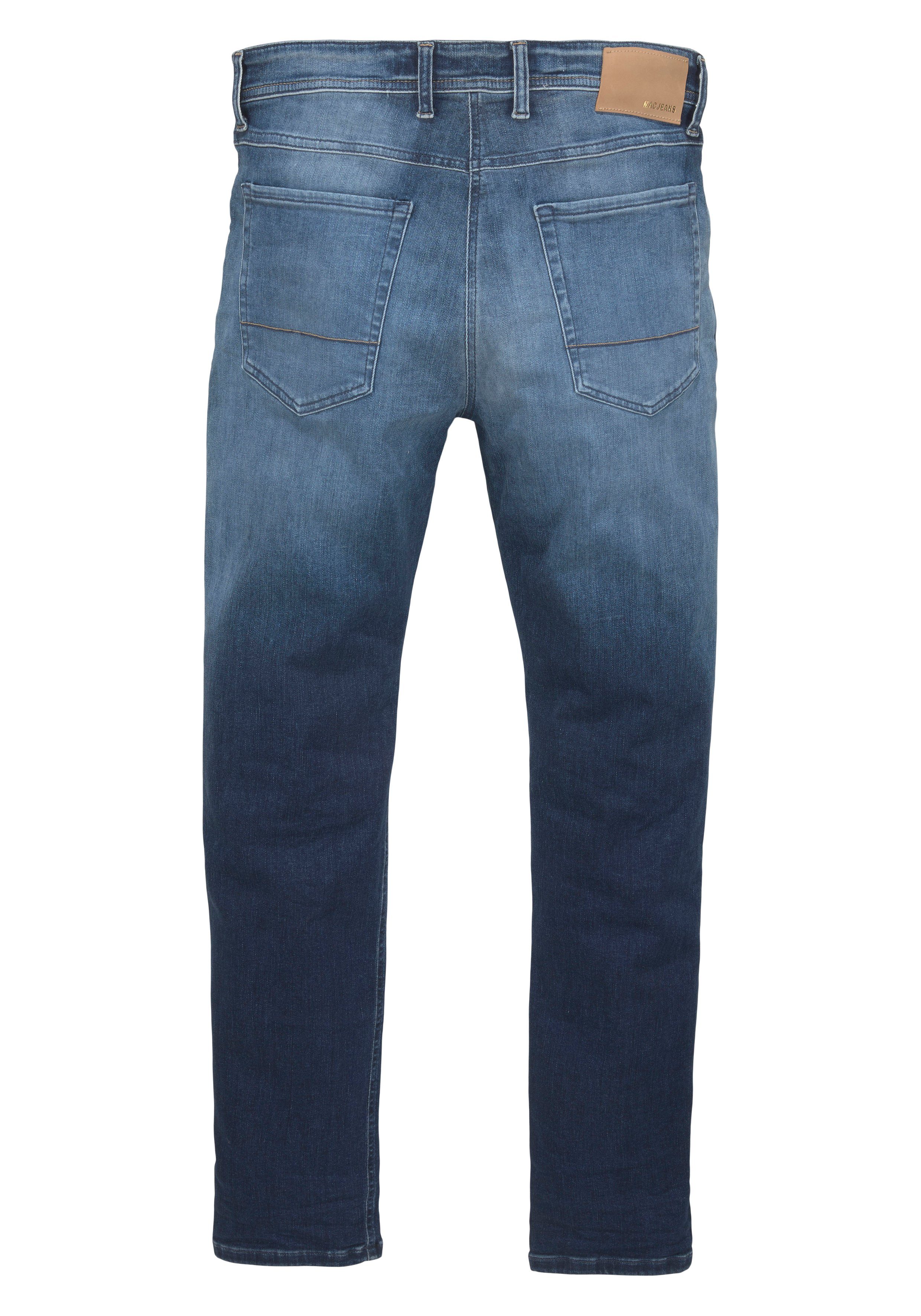 MAC Straight-Jeans Flexx-Driver super elastisch authentic 3D wash blue