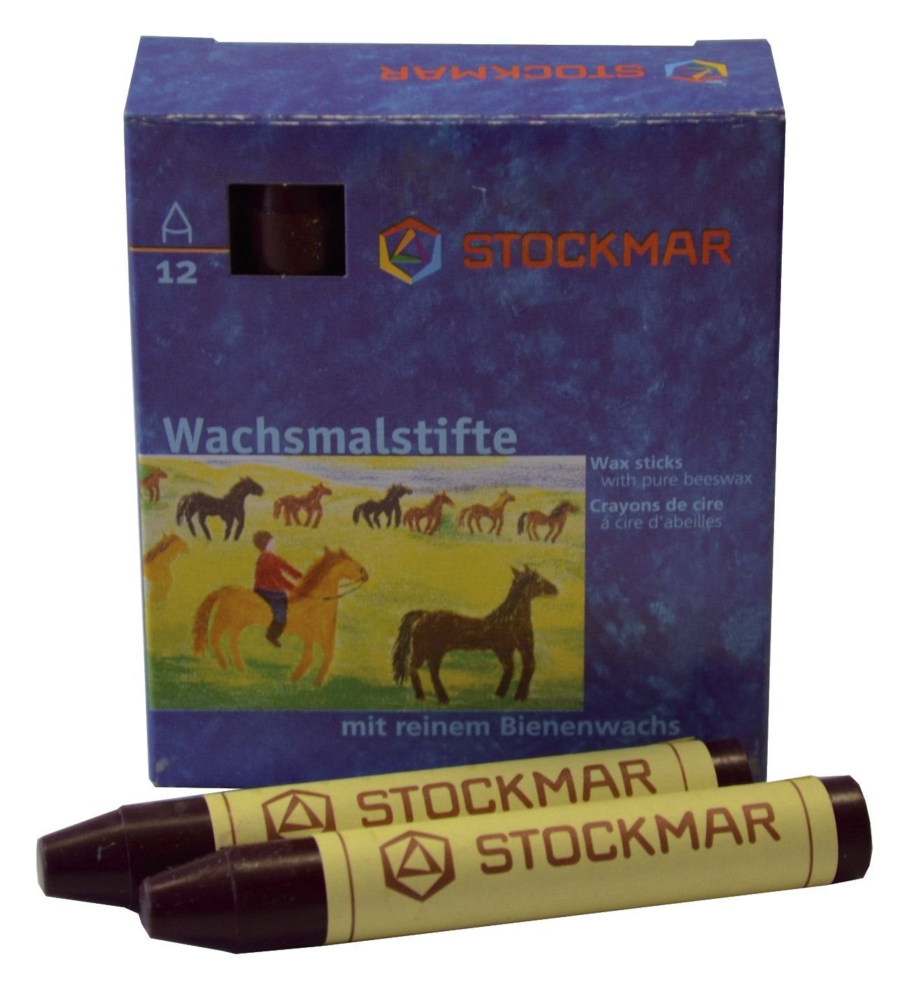 Stockmar Etui Wachsmalstifte - rotviolett - 12 Stifte