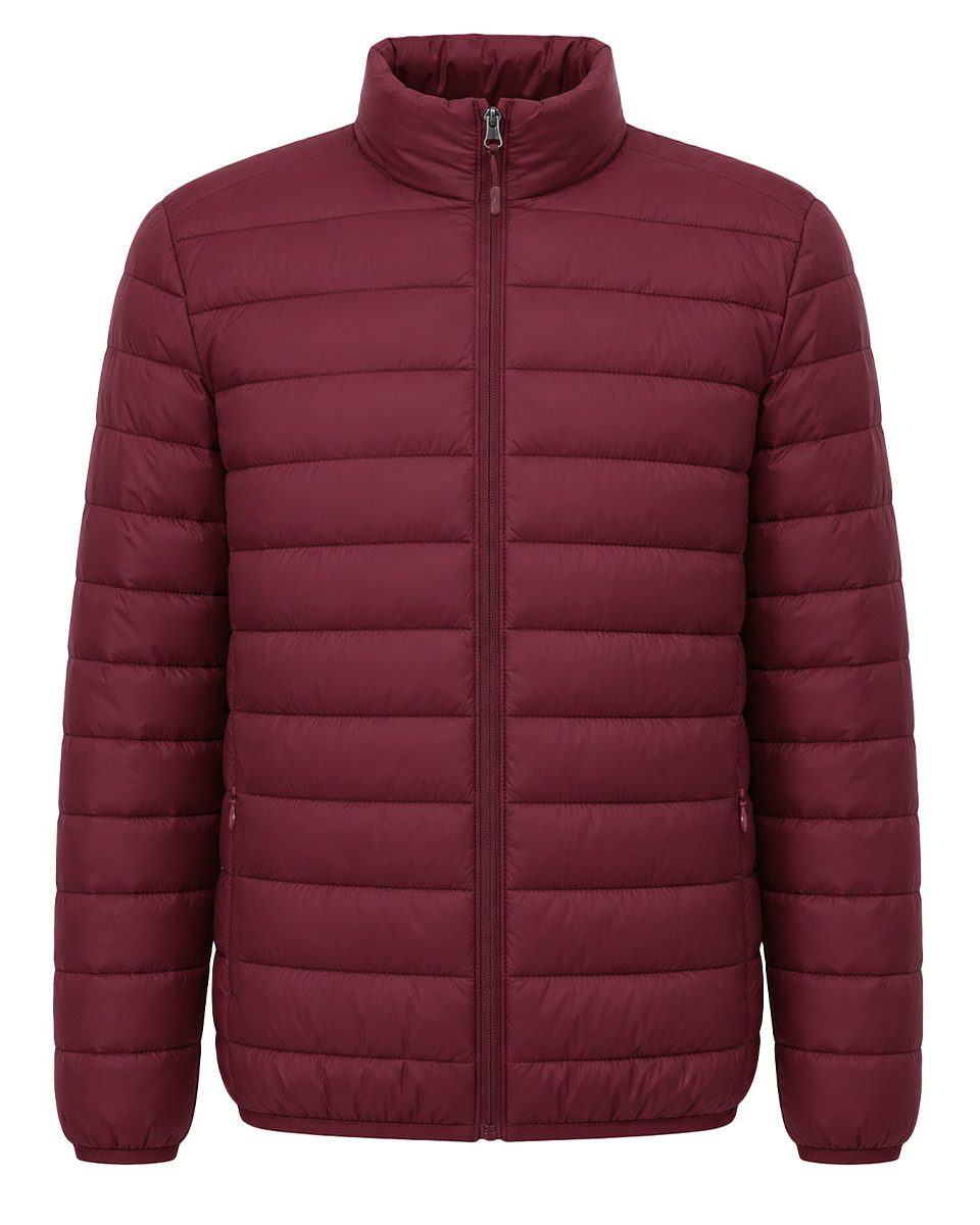 Allthemen Winterjacke Leichte Herren Steppjacke mit Stehkragen Warm Verstaubar Winterjacke