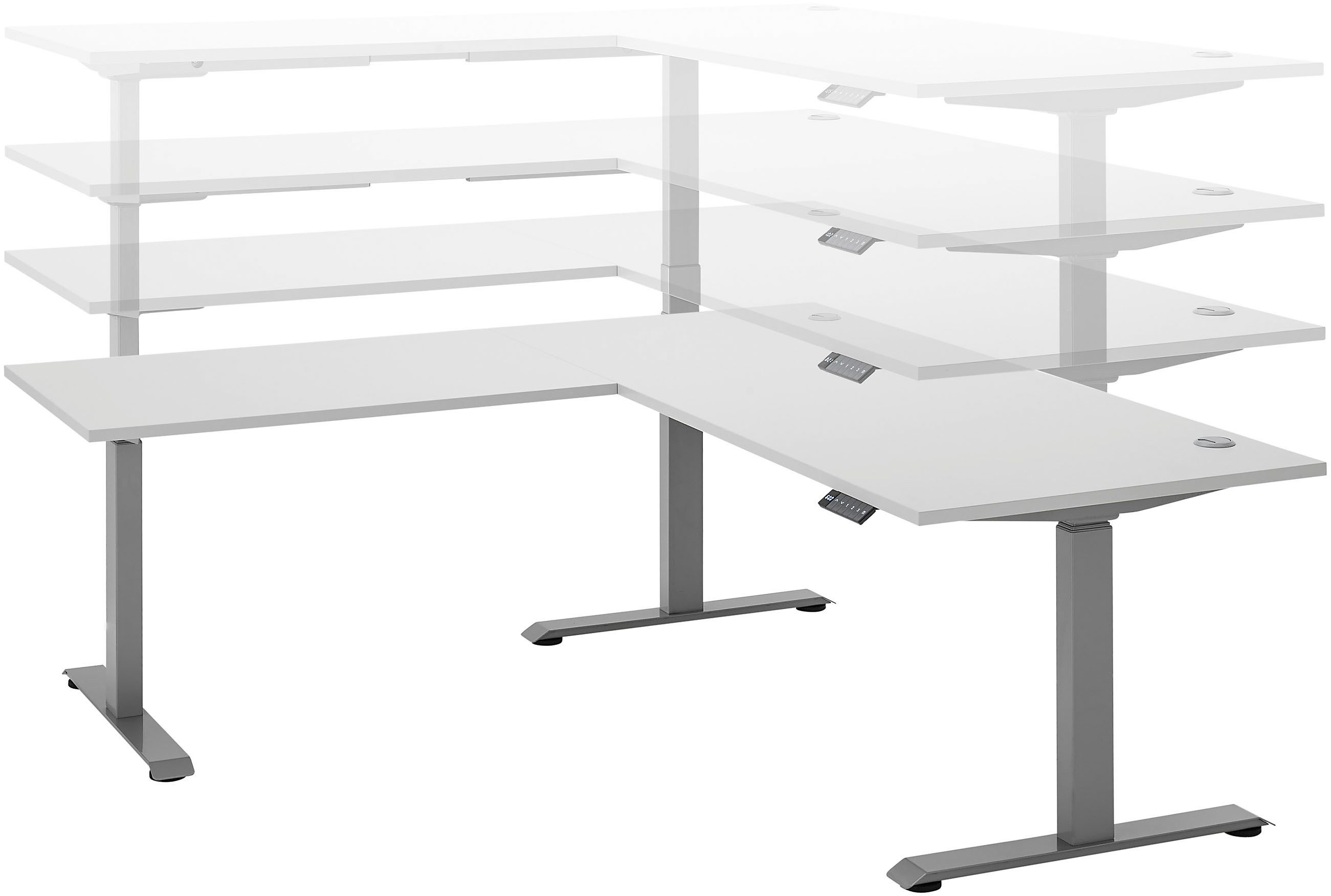 BEGA OFFICE Eckschreibtisch Ben (1-St), elektrisch höhenverstellbarer Desk mit 4 Memory Tasten, 180x177 cm