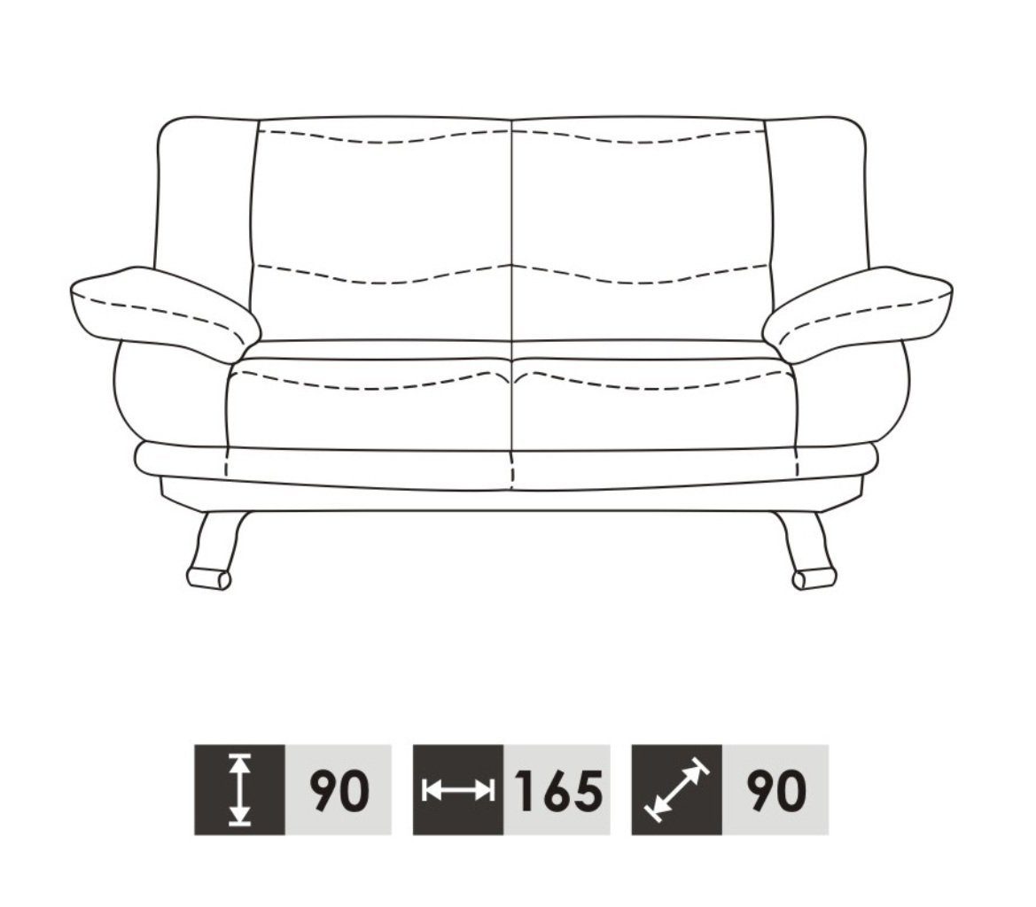 Moderne Stoff Sofas Sitzer Couch Couchen JVmoebel Sofa 2-Sitzer, Polster 2