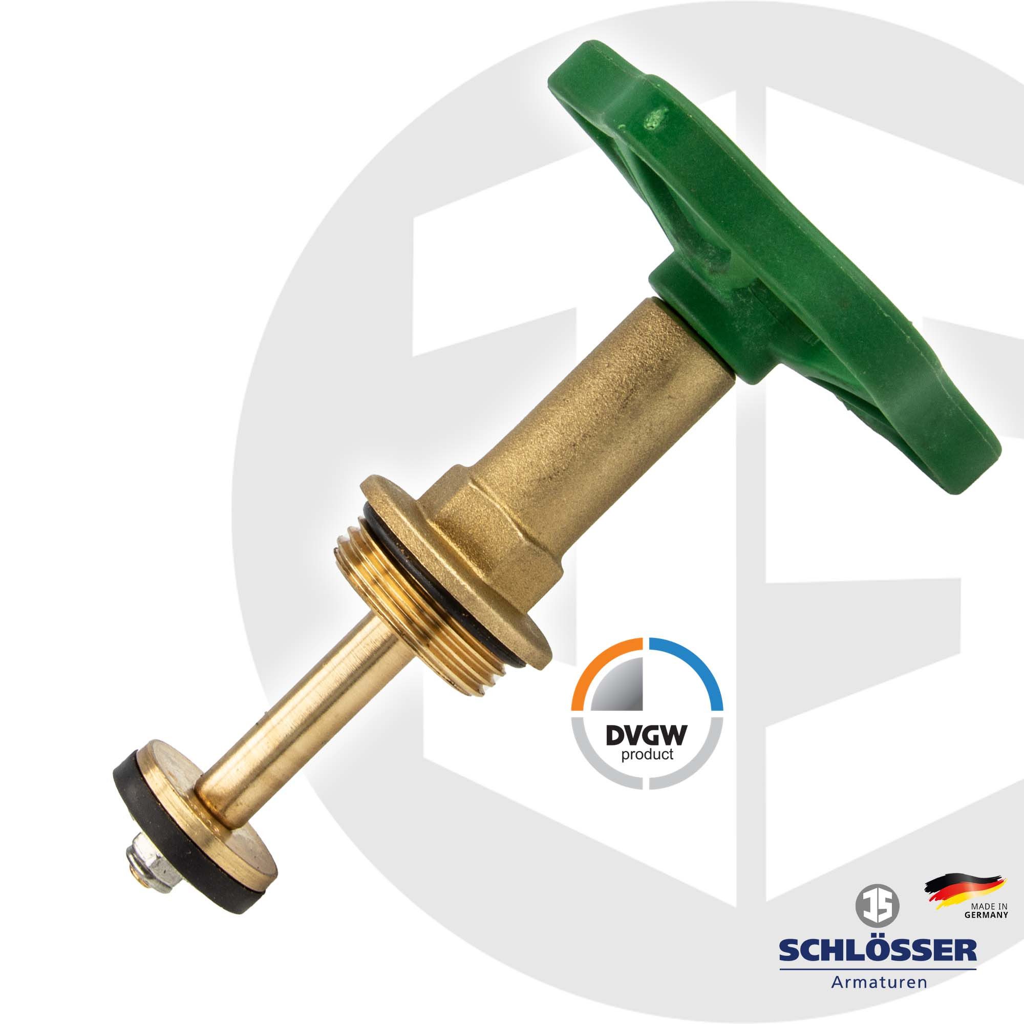 Schlösser Absperrventil Oberteil Ventiloberteil für Freistromventil - Schrägsitzventil, Zulassungen: DVGW für Trinkwasser