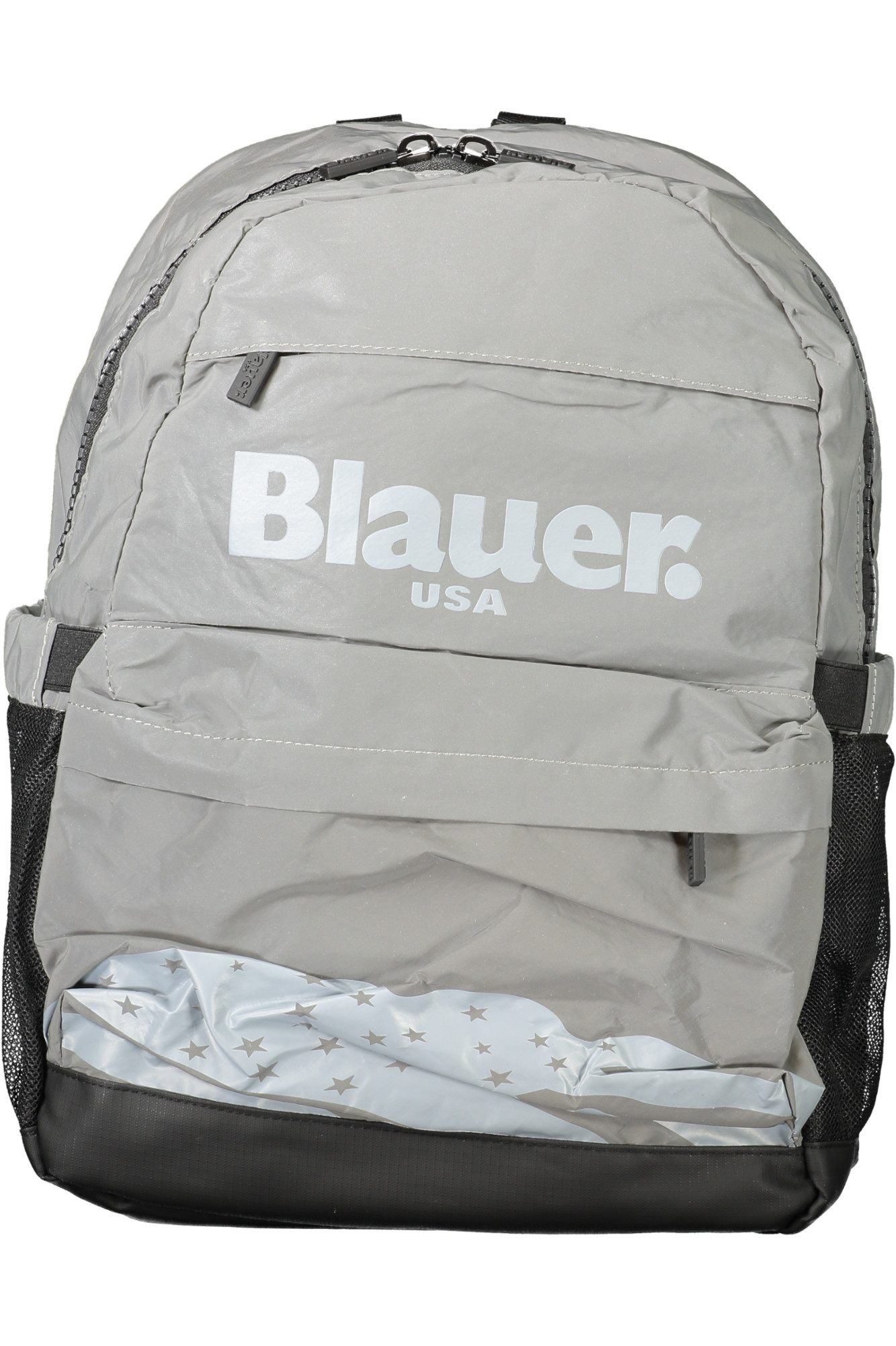 Blauer Rucksack, Moderner grauer Herrenrucksack mit Laptopfach und vielen Taschen