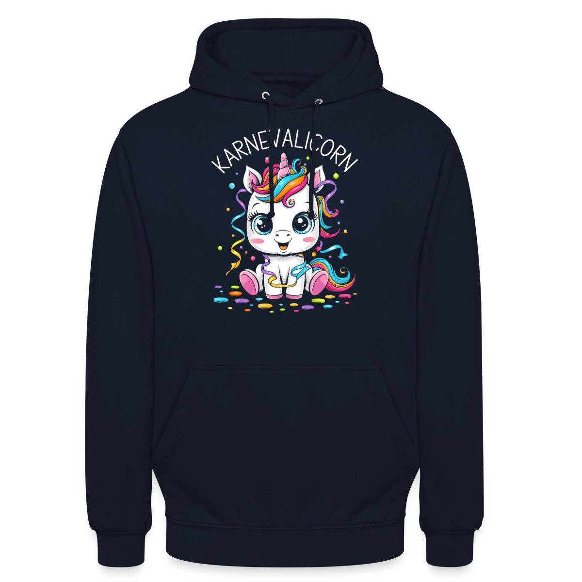Hoodie Karnevalicorn, Einhorn Karneval Party Unisex Hoodie