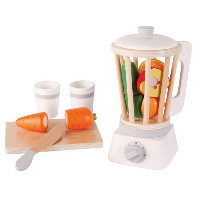 beeboo Kinder-Standmixer Beeboo Kitchen Holz Standmixer mit Zubehör, 15-teilig