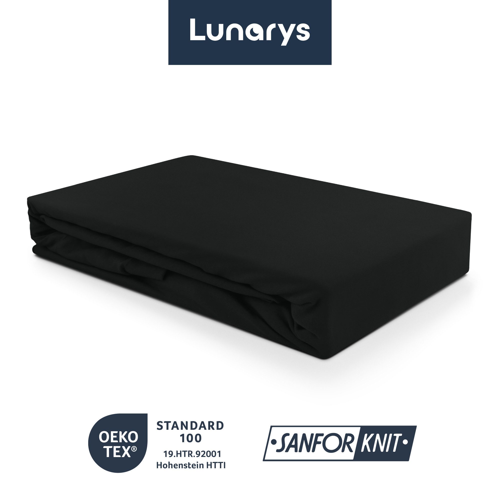 Lunarys Spannbettlaken SleepRoyal, Jersey-Elasthan, Gummizug: rundum, (1 Stück), 90x200 cm, 250 g/m², extrem hochwertig, Luxus Multi-Stretch Laken – Bild 2 von 5