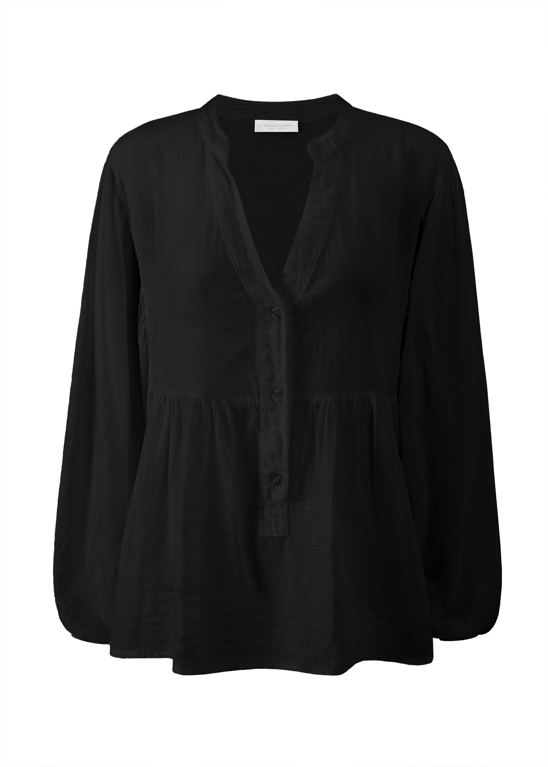 SASSYCLASSY Langarmbluse Oversize Musselin Bluse Damen günstig online kaufen