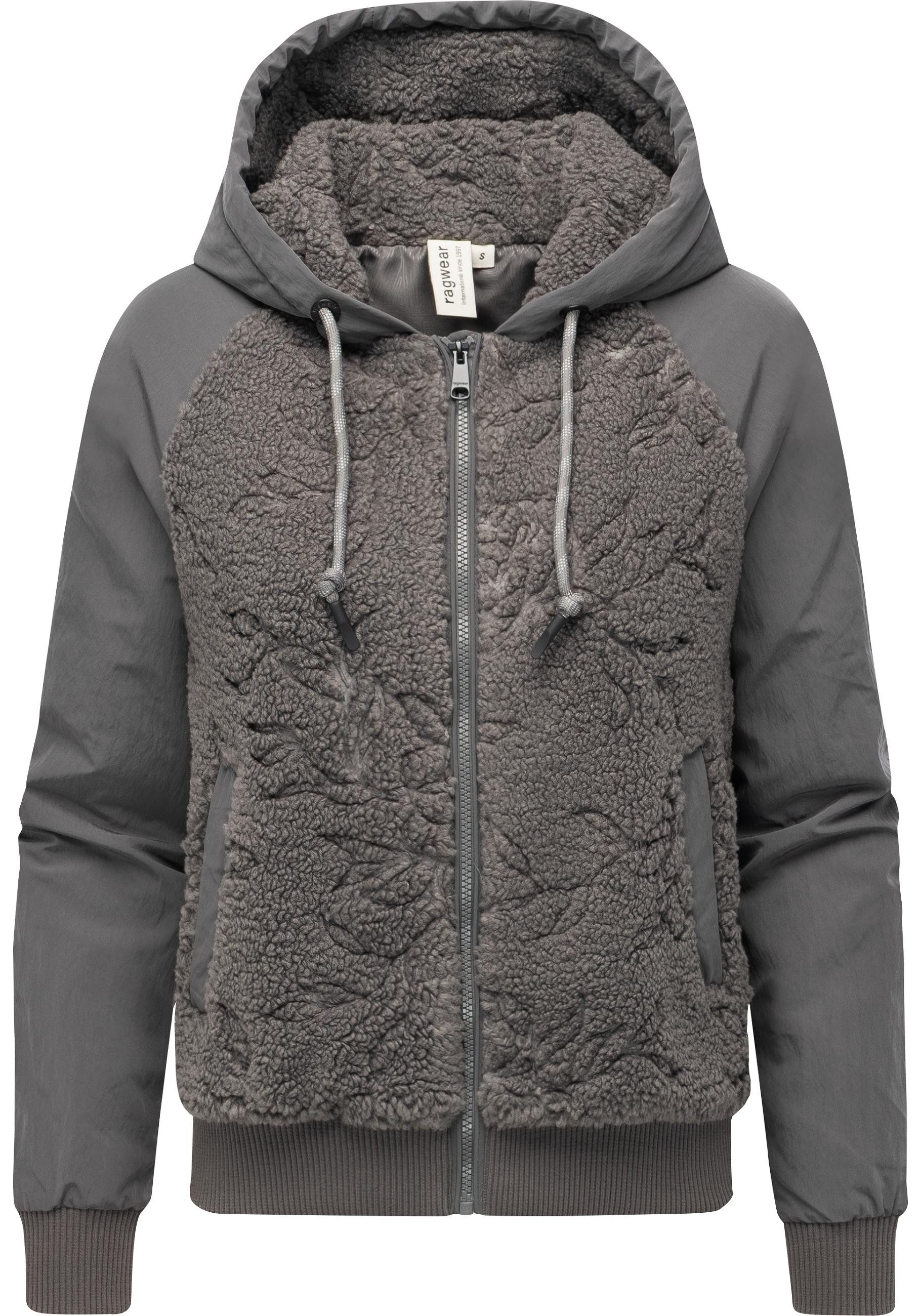 Ragwear Plüschjacke Talianita YOUMODO Leicht gefütterte Teddyjacke mit Kapuze