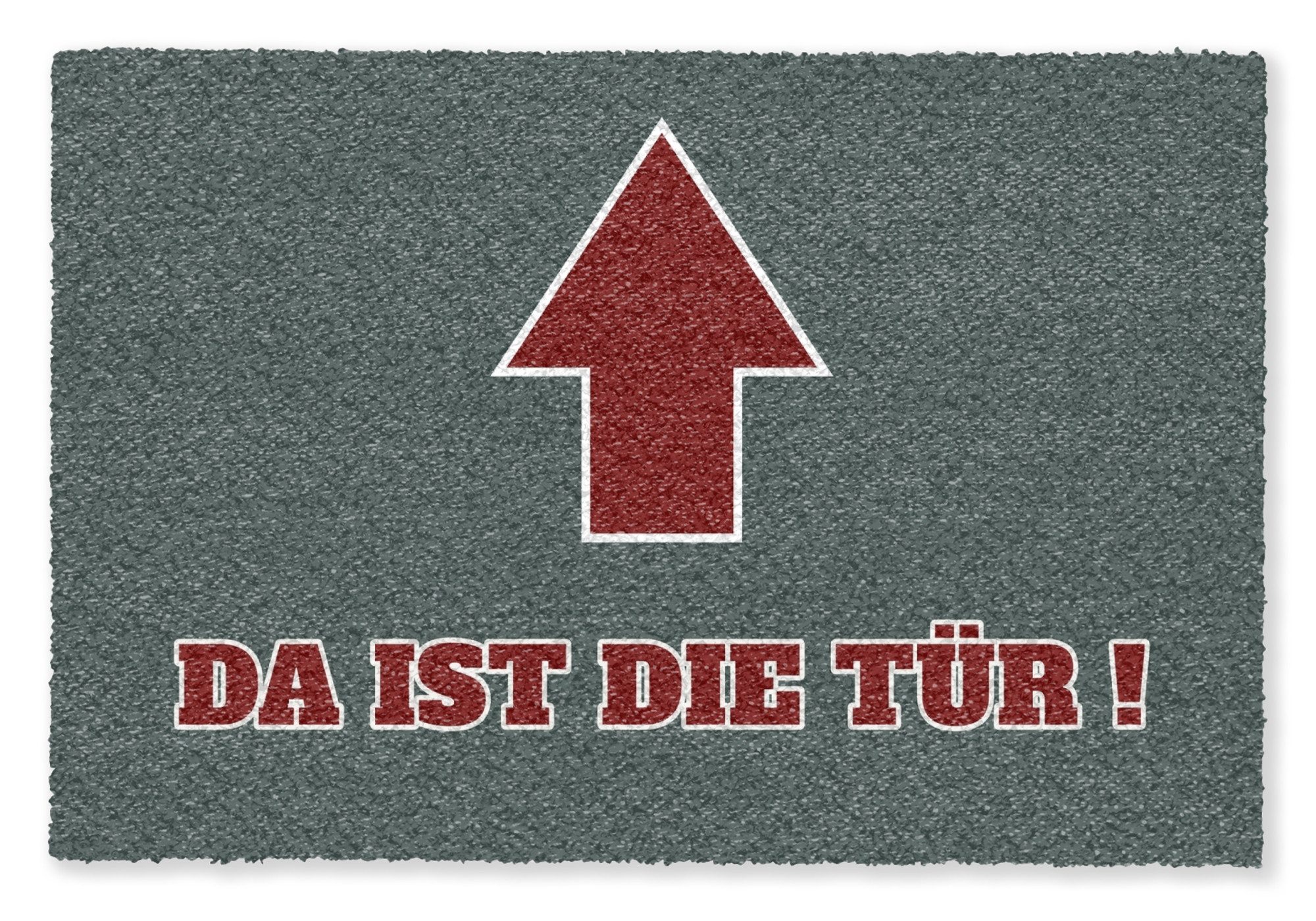 MuchoWow Fußmatte Rot - Willkommen - Zitat, Rechteckig, innen Schmutzfangmatte, Tür, Schmutzfänger Flur, Teppich 60x40 cm