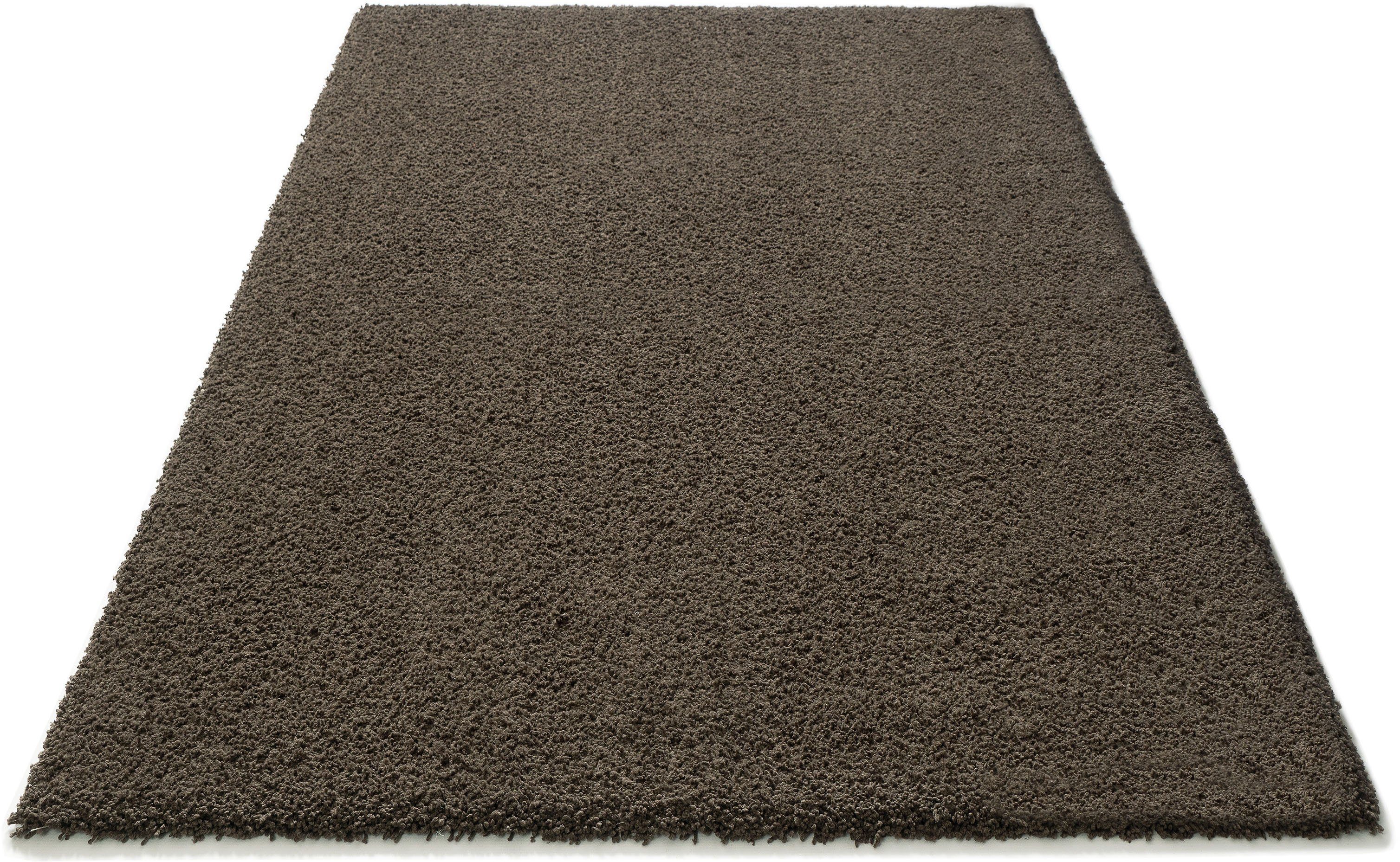 Hochflor-Teppich Vince, my home, rechteckig, Höhe: 31 mm, besonders weich durch Mikrofaser, extra flauschig braun | Shaggy-Teppiche