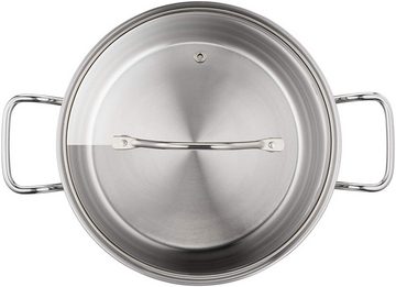 Tefal Kochtopf TEFAL SIMPLEO TOPFSET 10-TEILIG KOCHTOPFSET TÖPFE KOCHTOPF KOCHSET GLASDECKELN, Edelstahl (10-tlg), Induktion, aus Edelstahl, Messkala