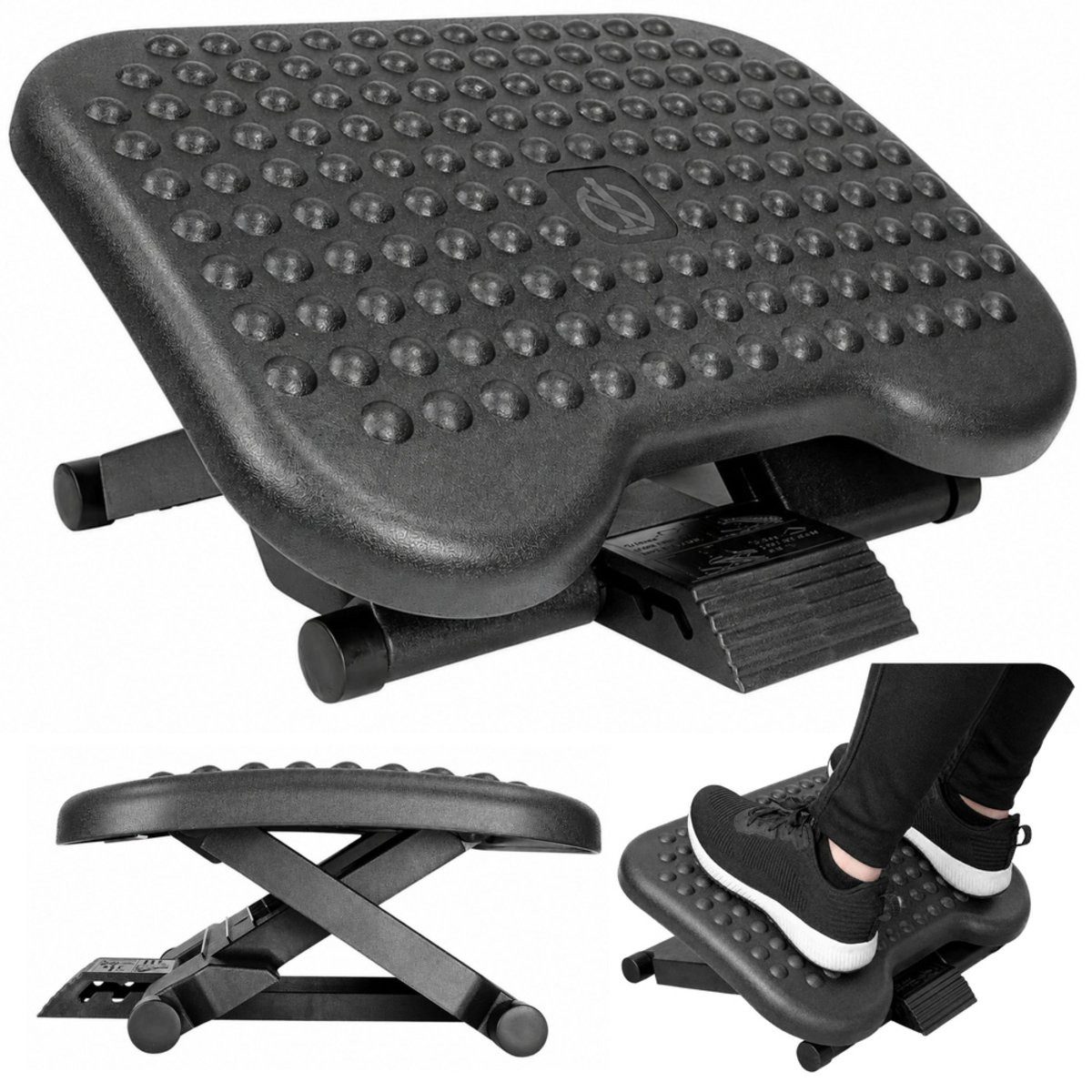 Wisam Lernspielzeug Verstellbare Büro-Fußstütze für den Schreibtisch, ergonomisch, mit 3