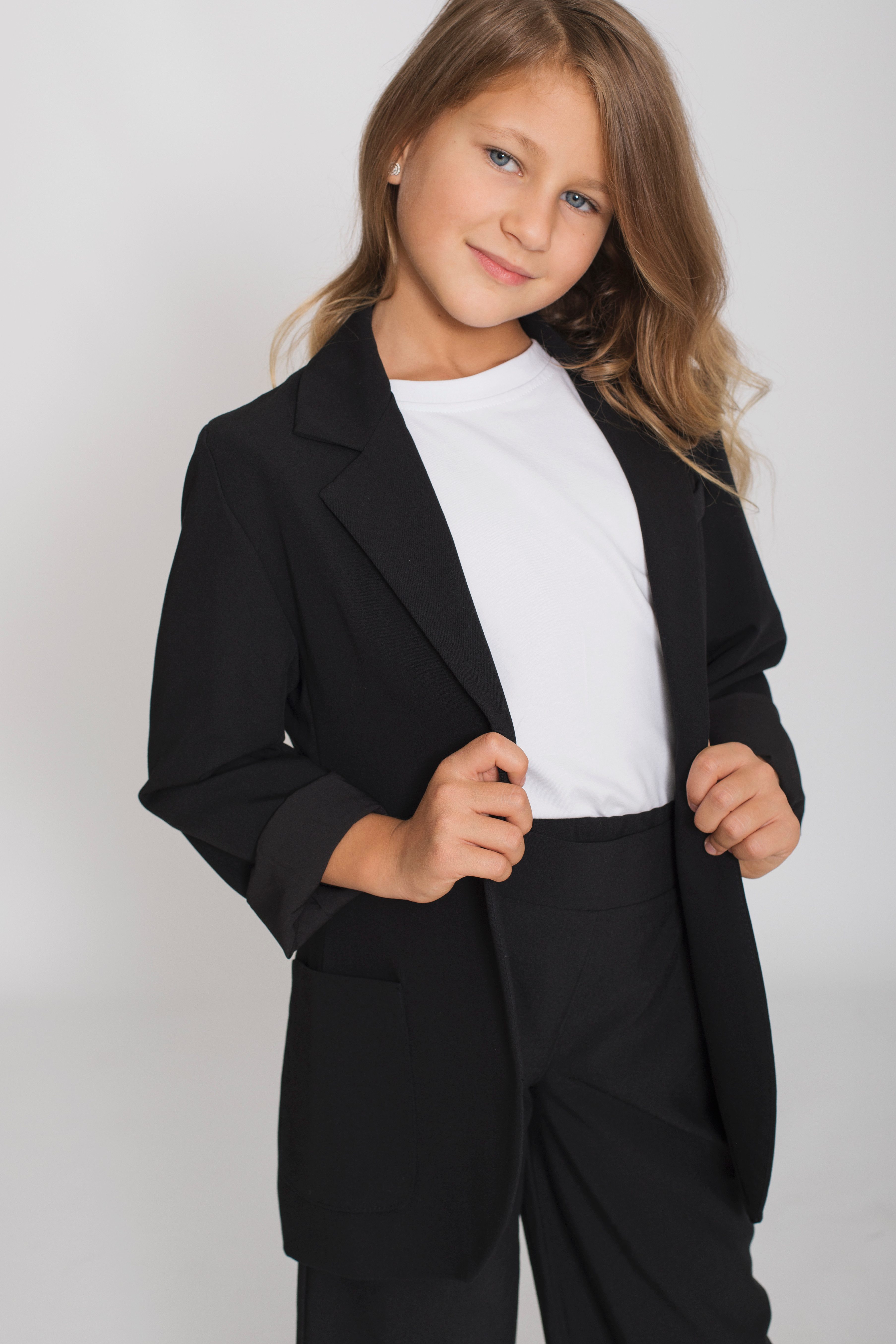 LEMONI Jackenblazer Schwarzer Blazer für Mädchen