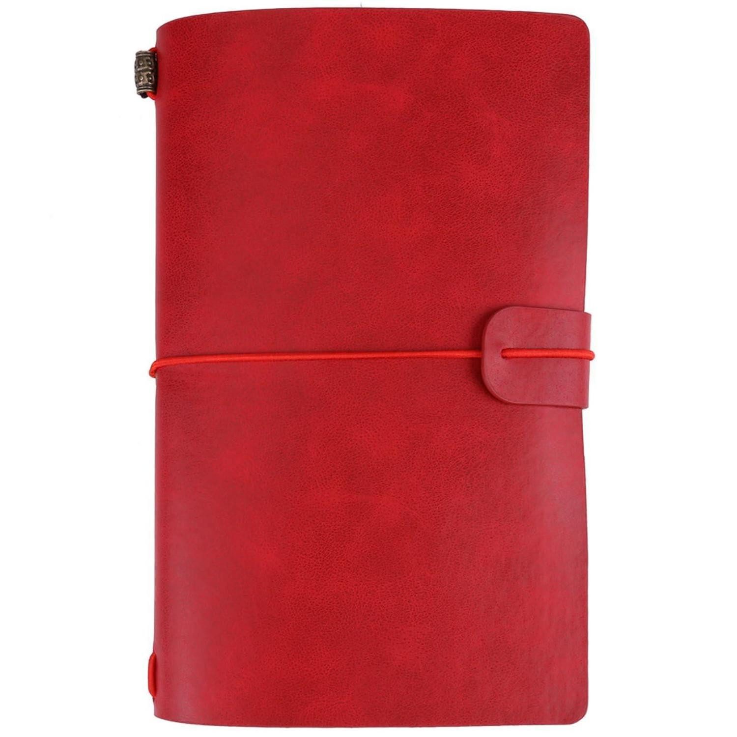 LuxusKollektion Reisetagebuch Reisetagebuch PU Leder Vintage Retro Notizbuch rot