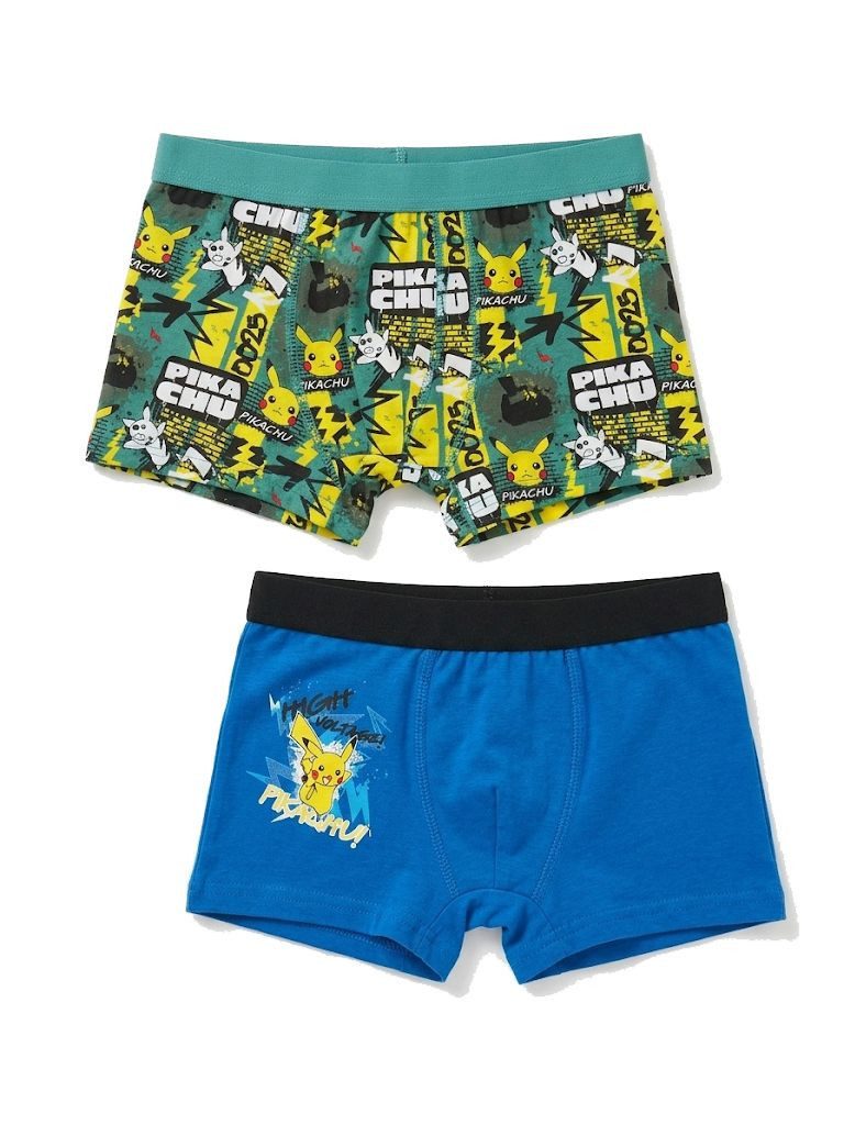 POKÉMON Boxershorts Pokémon Jungen Boxershorts 2er Pack - Pikachu Design - Gr. 110 bis 140 (Packung, 2 er Pack)