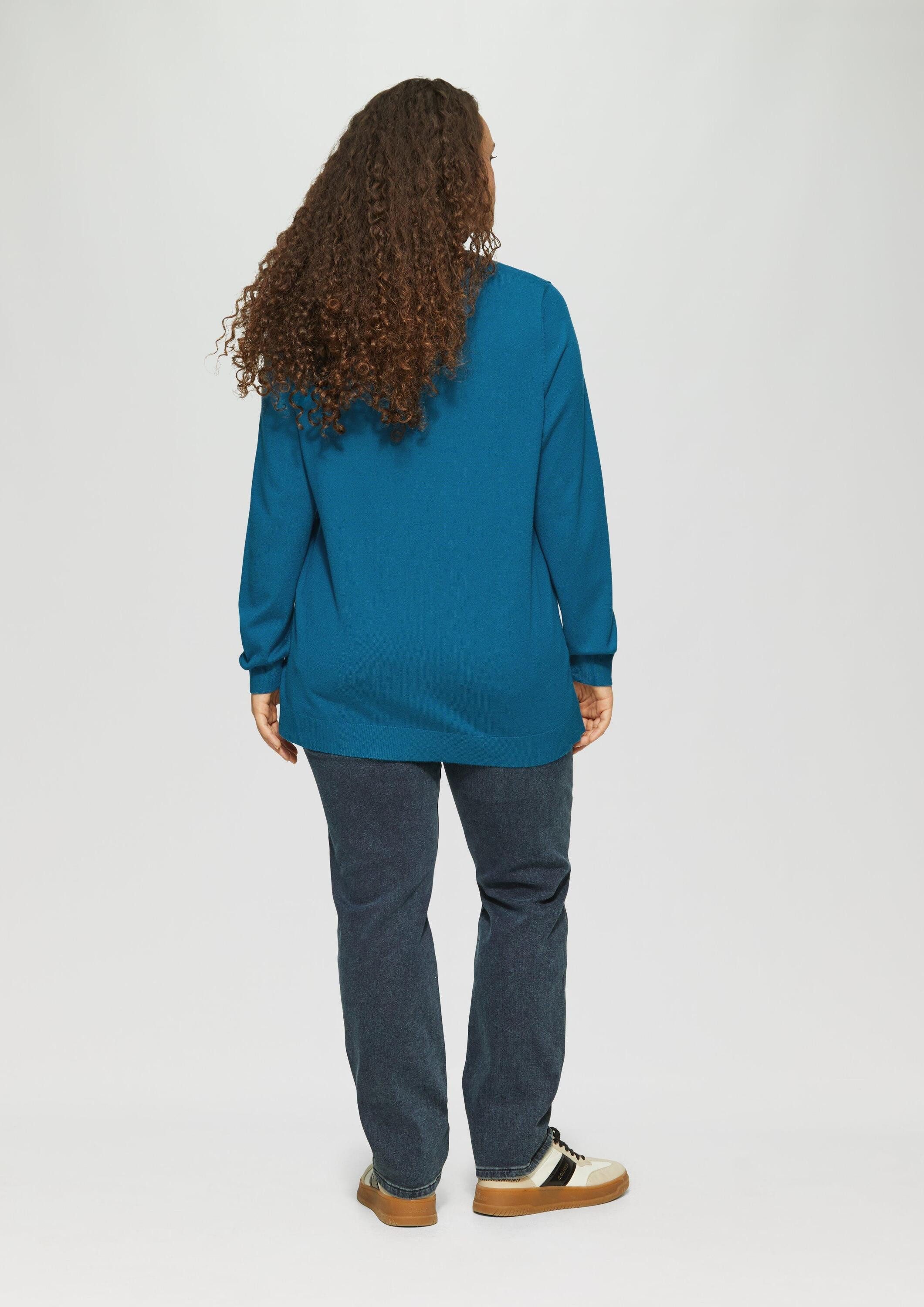 s.Oliver Longpullover Strickpullover Strickpullover aus Viskosemix