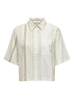 JACQUELINE de YONG Blusenshirt Hemd Kurzarm Shirt Basic Rundhals 7601 in Khaki