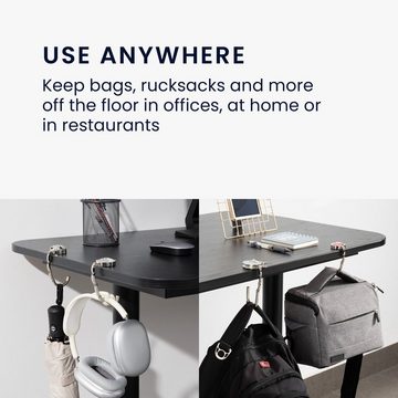 kwmobile Garderobenschrank 2x Tisch Handtaschenhalter Haken (1-St) Faltbare Antirutsch Taschenhaken Halterung Handtaschen