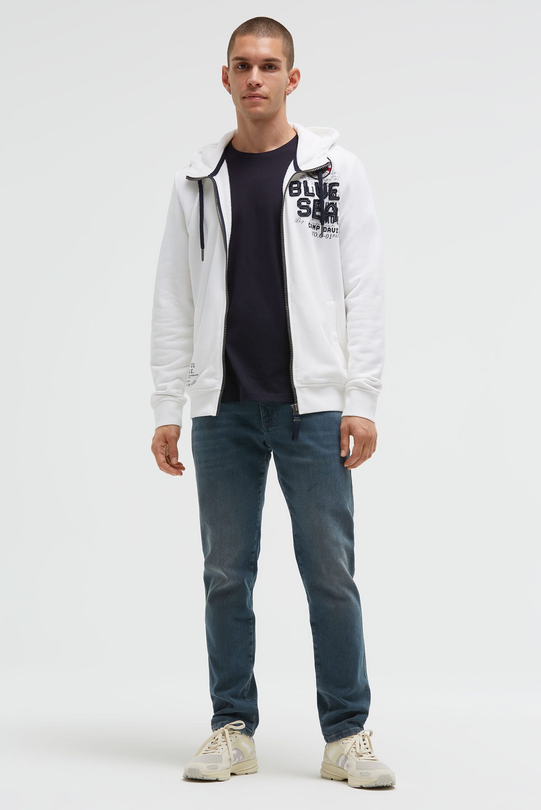 CAMP DAVID Kapuzensweatjacke mit Baumwolle