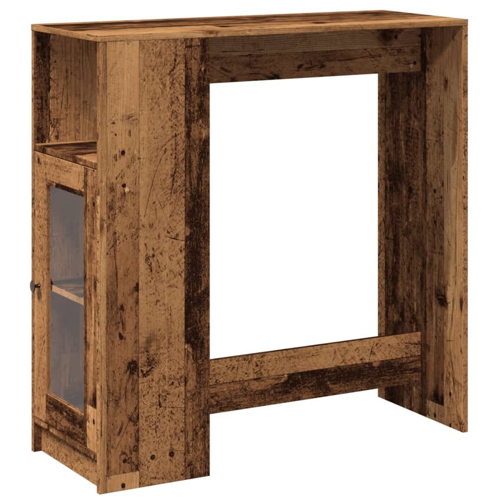 vidaXL Bartisch NA Bartisch Stehtisch Esstisch mit Regal Altholz-Optik 101x40x103,5 cm
