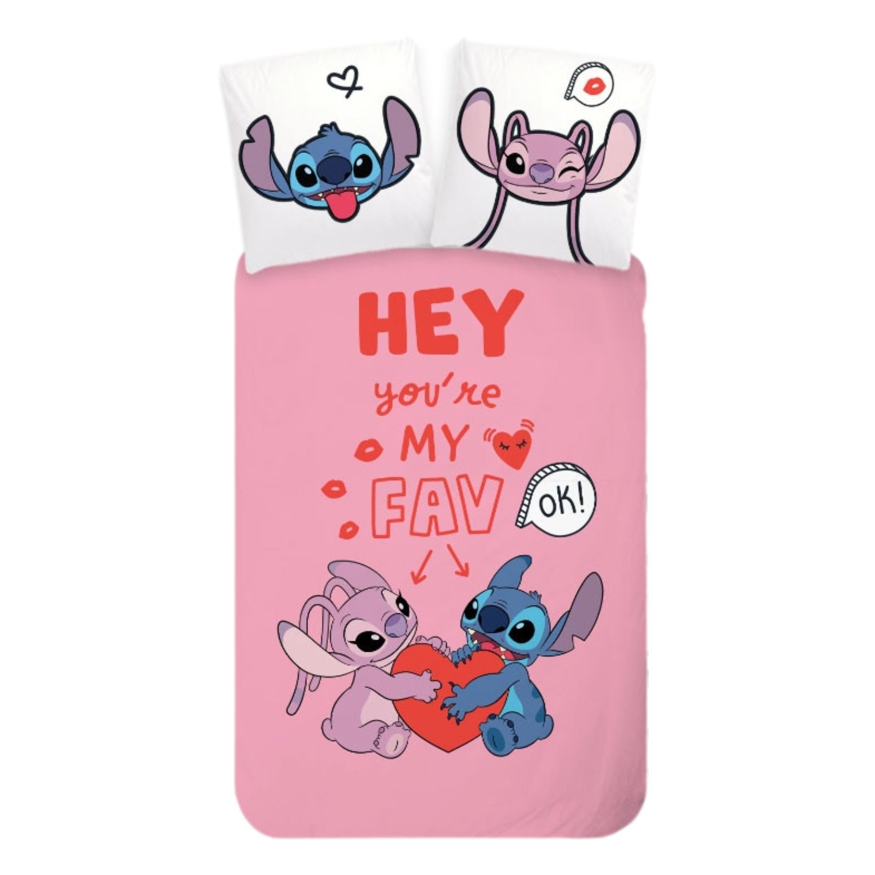 Disney Bettwäsche Lilo & Stitch Baumwolle Kinderbettwäsche Schlafset 140 × 200 cm, Baumwolle