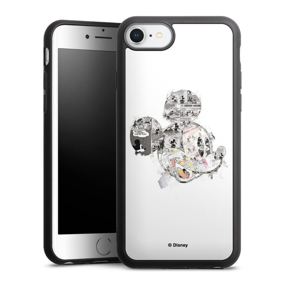 DeinDesign Handyhülle Mickey Mouse Offizielles Lizenzprodukt Disney Mickey Mouse - Collage, Apple iPhone 8 Gallery Case Glas Hülle Schutzhülle 9H Gehärtetes Glas