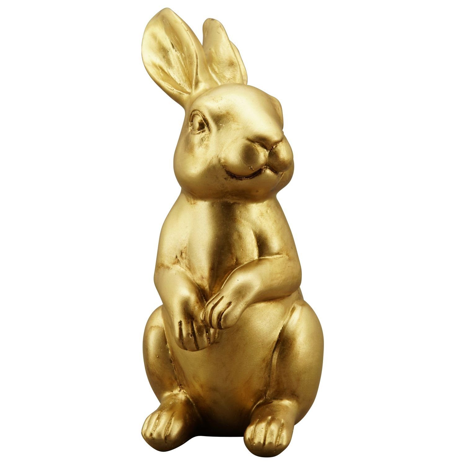 Exner GmbH Garten- & Wohnaccessoires Osterhase Hase Aurum - gold -  Polyresin - 11x8,5x20 cm