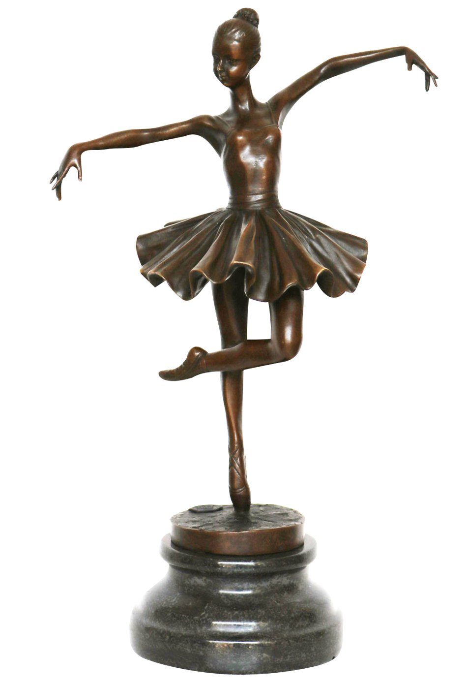 Aubaho Skulptur Bronzeskulptur Tänzerin Ballerina nach Degas Ballett Bronze Figur Repl
