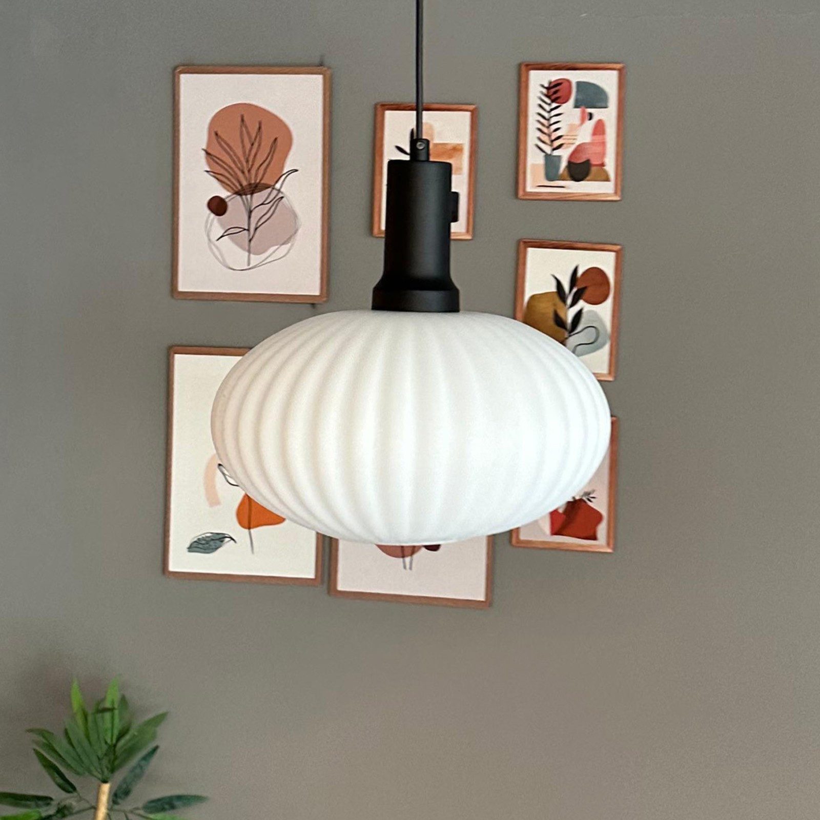 Bamyum Pendelleuchte Pendelleuchte Elegant Lanterne Glas, günstig online kaufen