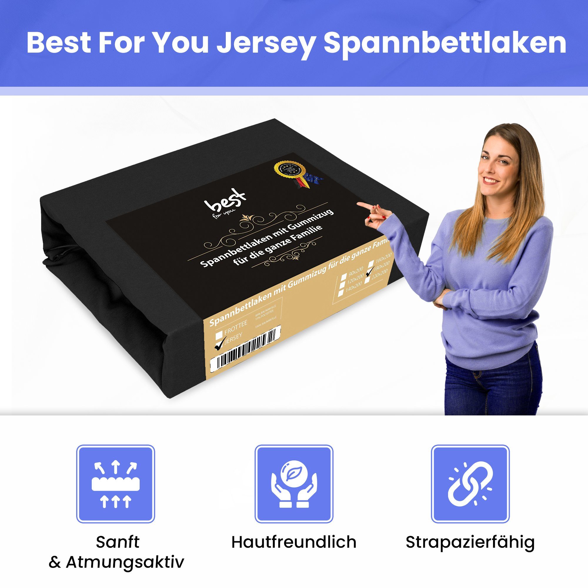 Best for You Spannbettlaken Jersey, Jersey, günstig online kaufen