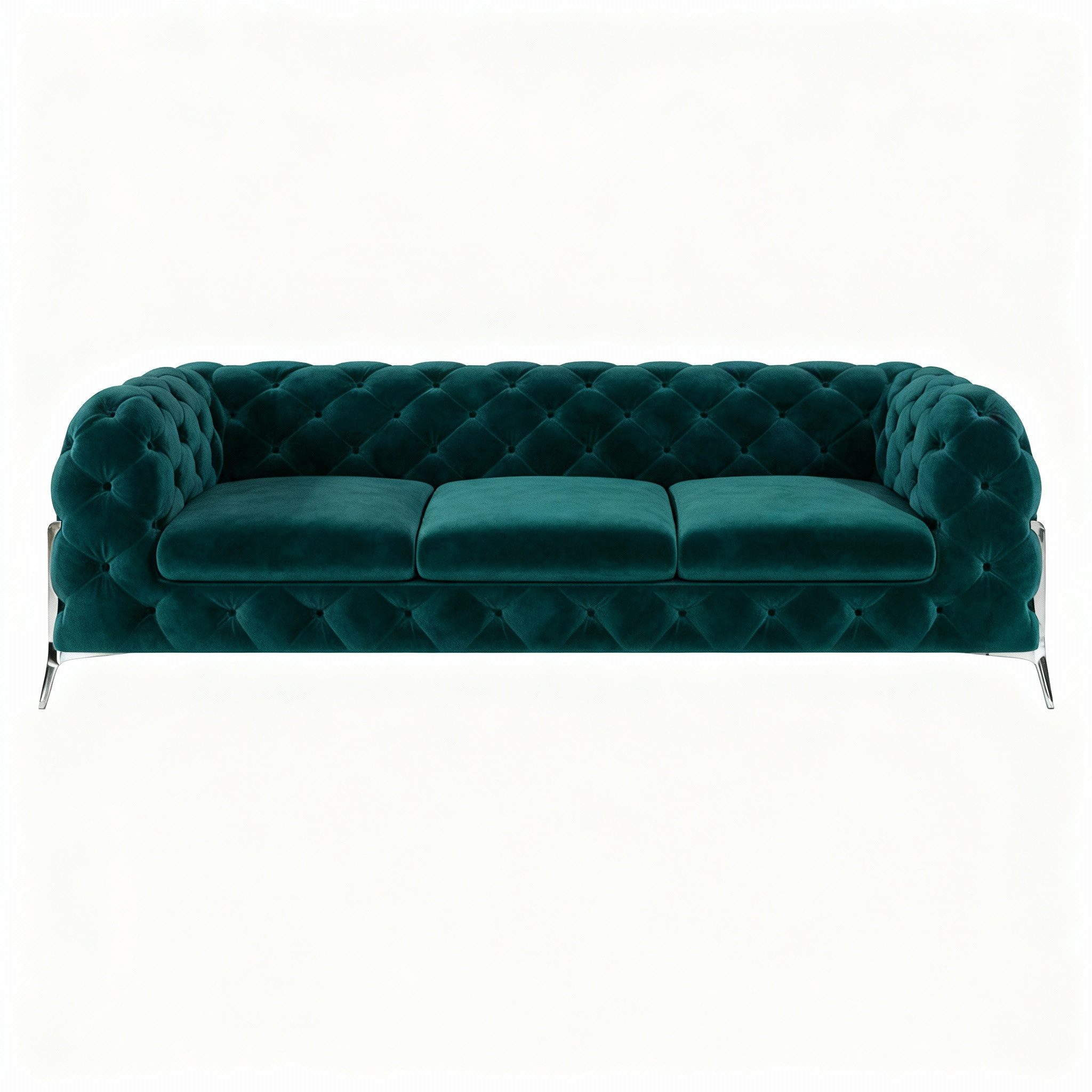 Palms-Store Sofa Monaco, zeitlose Eleganz mit edler Knopfheftung in luxuriösem Samt, Spar-Set, 3-Sitzer + 2-Sitzer + Sessel / 7 Farbvarianten verfügbar